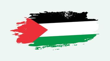 pintura a mano palestina grunge bandera vector