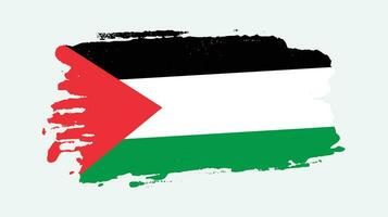 Grunge texture splash Palestine flag vector