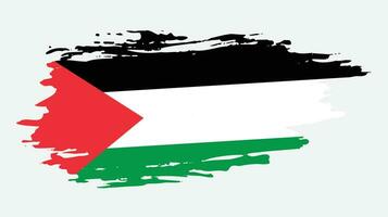 Professional brush effect Palestine flag vector