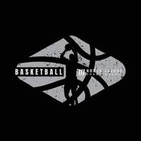 tipografía de ilustración de baloncesto. perfecto para el diseño de camisetas vector