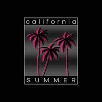 California surfing summer beach illustration typography. perfect for t shirt design vector