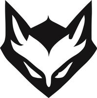 Black and White Fox Head vector