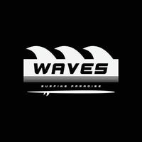 Waves illustration typography. perfect for t shirt design vector