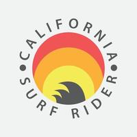 tipografía de ilustración de california. perfecto para el diseño de camisetas vector