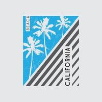 California illustration typography. perfect for t shirt design vector