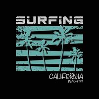 tipografía de ilustración de california. perfecto para el diseño de camisetas vector