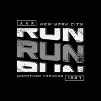 Run faster t-shirt and apparel design vector