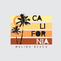 tipografía de ilustración de california. perfecto para el diseño de camisetas vector