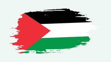 Grunge effect Palestine flag design vector