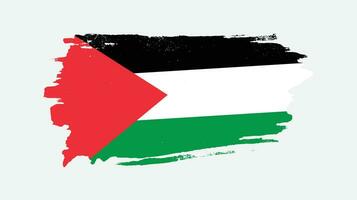 Abstract Palestine grunge texture flag vector