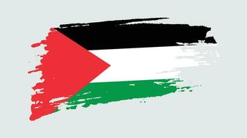 bandera grunge palestina angustiada vector