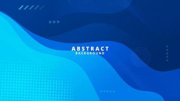 Abstract Blue Fluid Wave Background vector