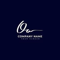 Oa Initial signature logo vector design