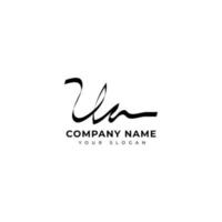 diseño de vector de logotipo de firma inicial de ua