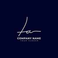 La Initial signature logo vector design