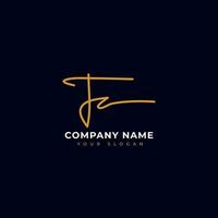 Ta Initial signature logo vector design