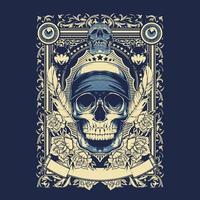 T-shirt Designs With Skulls Vectors. Can Be Used For T-shirt Print, Mug Print, Pillows, Fashion Print Design, Kids Wear, Baby Shower, Greeting And Postcard. T-shirt Design vector
