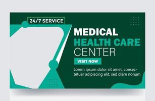 Medical healthcare thumbnail cover web banner design template vector