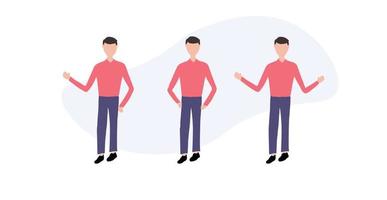 people flat illustration for presentation vector