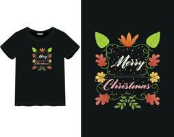 camiseta feliz navidad vector