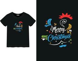 camiseta feliz navidad vector