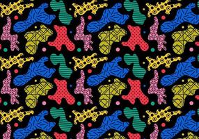 Abstract Seamless Geometric Pattern, Doodle Concept, with a colorful bright design. vector