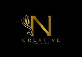 Letter N Luxury Logo Template vector