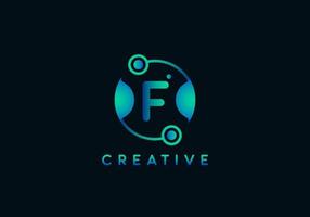 Initial Letter F Technology Logo vector