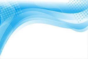 Blue gradient wave abstract background vector