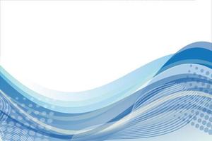 Blue gradient wave abstract background vector