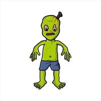Zombie with head on spikes vector