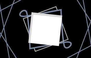 Abstract square photo frame design with abstract background vector