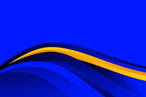 Blue yellow gradient wave abstract banner background vector