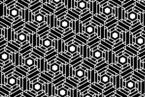 Seamless Pattern Geometric Vector, Black and White vector