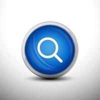 Searching in 3D Shiny Blue Keys for web Icons, Education Icons and Punctuation Icons. Vector Illustration