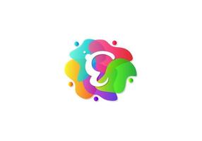 Letter E Logotype Gradient Colorful, Logo Template Design Vector. vector