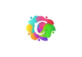 Letter C Logotype Gradient Colorful, Logo Template Design Vector. vector