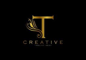 Letter T Luxury Logo Template vector