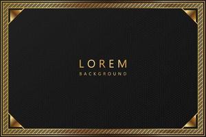 Luxury Black Background With a golden color frame vector