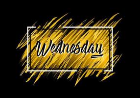 Wednesday Illustration Vector Grunge Gold