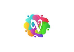 Letter V Logotype Gradient Colorful, Logo Template Design Vector. vector