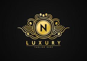 Letter N Luxury Decoration Logo vector