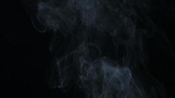 Slow motion of white smoke, fog, mist, vapor on a black background. video