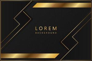 Luxury Black Background With a golden color frame vector