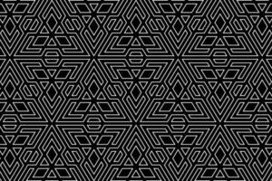 Seamless Pattern Geometric Vector, Black and White vector