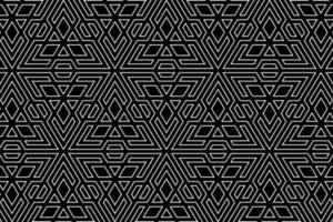 Seamless Pattern Geometric Vector, Black and White vector