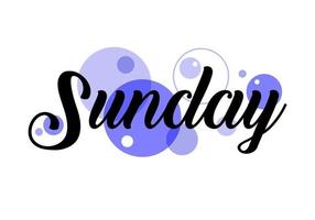 Sunday writing text vector