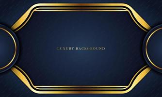 Luxury Dark Blue Background With a golden color combination, perfect for templates, brochures, business cards, banners or wallpapers. elegant design. vector