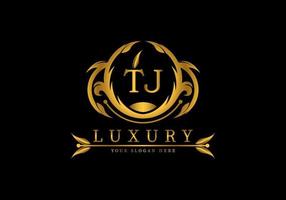 Initial TJ Luxury Logo Template Decoration vector