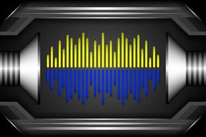 Flag wave ukraine country, Beat wave flag, Abstract geometric background.